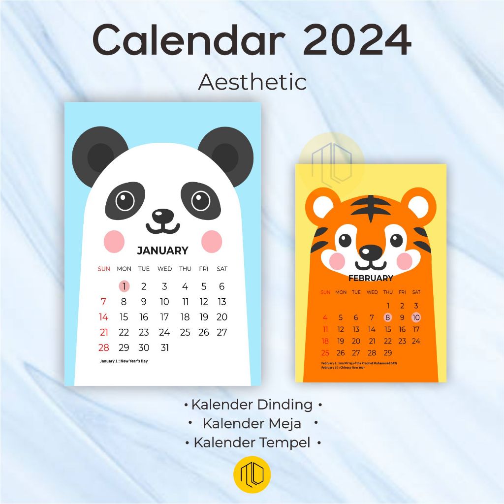 

KALENDER 2024 AESTHETIC MOTIF HEWAN LUCU / KALENDER MEJA / KALENDER DINDING / KALENDER 2024 / Calendar 2024 | Kalender Aesthetic Kalender Meja / KALENDER 2024 / KALENDER DINDING ESTETIK/ WALL CALENDAR AESTHETIC 2024 V.2 / KALENDER POSTER AESTHETIC