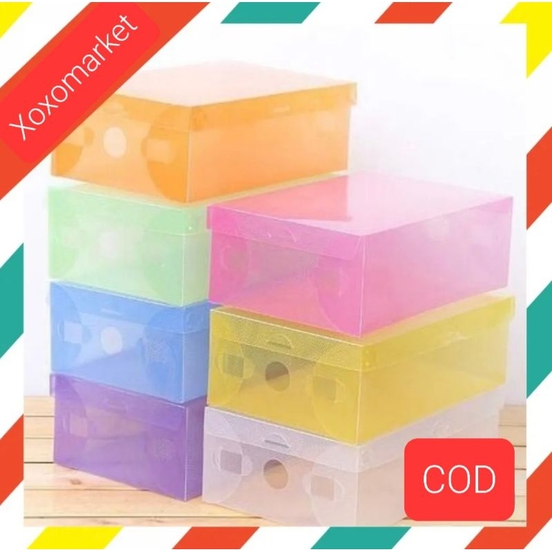 Kotak Sepatu Transparan / Kotak Sepatu Mika / Kotak Sepatu Fleksibel