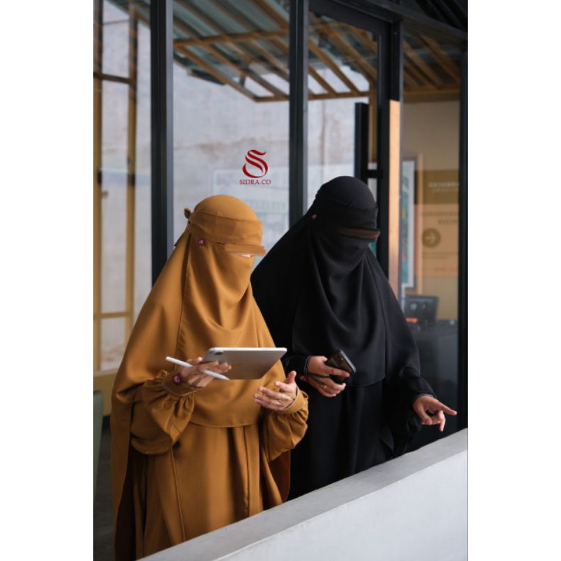 ‼️Promo Last Stok Disc.30% | NSB KHIMAR OVAL BY SIDRA | FORMAL BLACK | BLACK | KHIMAR NON PAD | NP |