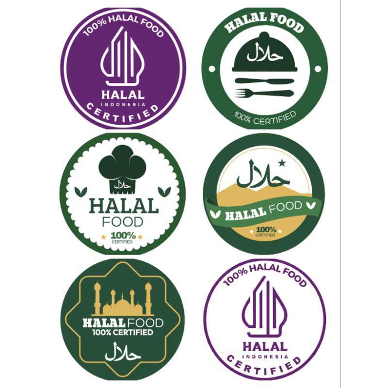 

Stiker HALAL 1roll 500pcs