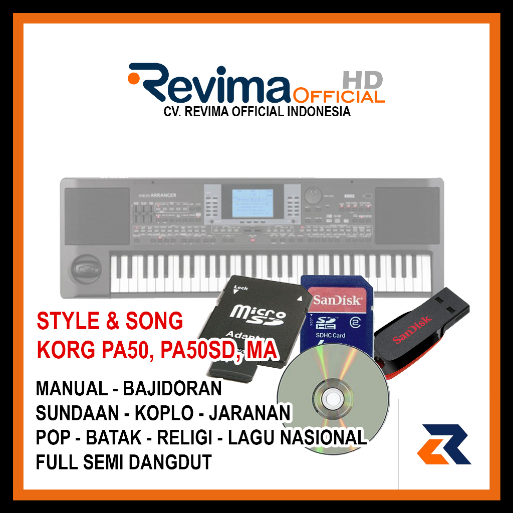SDCard Style Song Keyboard Korg Micro Arranger PA50, PA50SD, PA60, PA80 Micro Arranger lengkap