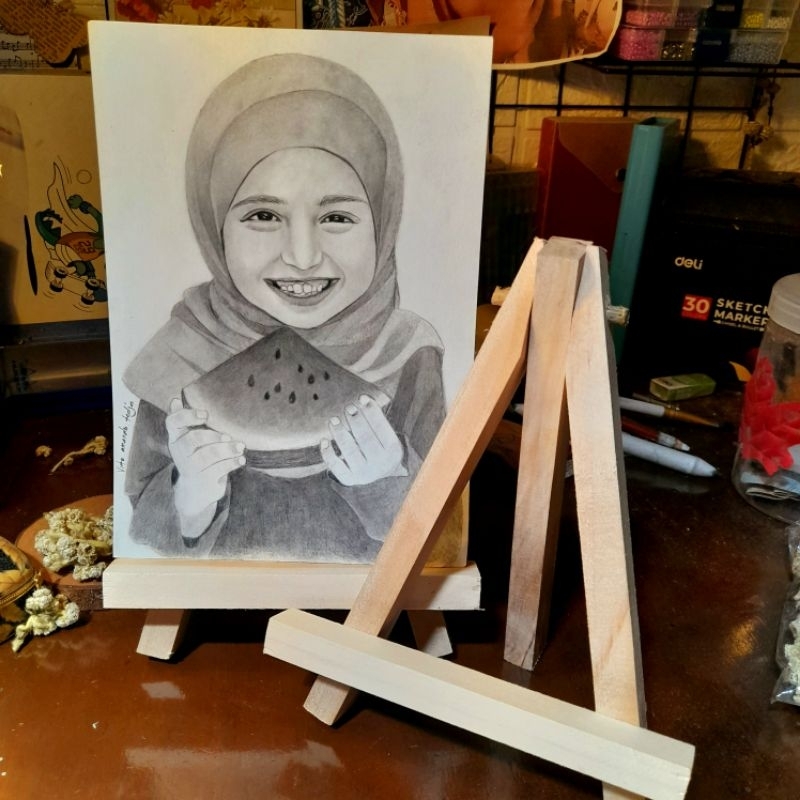 

photo stand / easel foto / penyangga foto kayu kecil estetik vintage