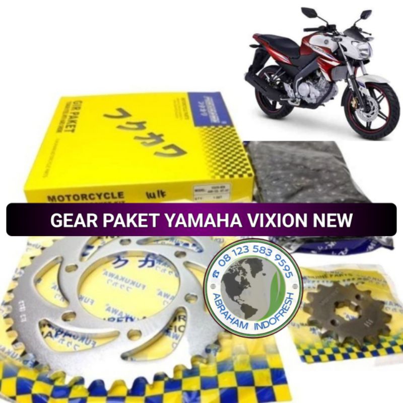gear paket vixion new gir depan belakang rantai vixion new 428h