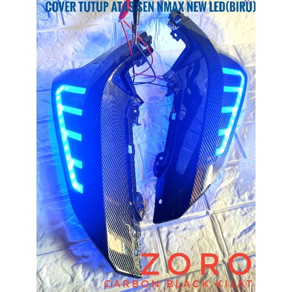 COVER TUTUP ATAS SEN DEPAN SAMPING KANAN KIRI NMAX NEW 2020-2021 CARBON ZORO