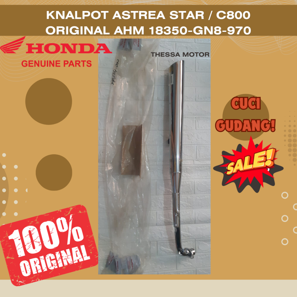 Knalpot Astrea star / c800 / Muffler exhaust Original AHM (18350-GN8-970)