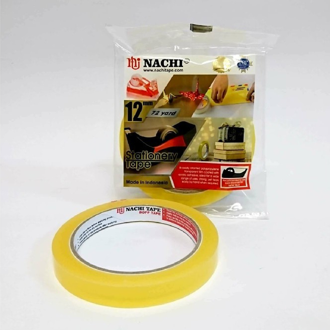 

Nachi Tape 12mm Isolasi Bening 1/2 Inch Transparan Tape 72 Yard Solasi Kertas Plastik Bungkus Kado Packing Alat Perekat Lengket Kualitas Bagus Peralatan Sekolah Dekorasi Tulis Kantor Kesenian Aksesoris Murah Termurah Pentacle Malang