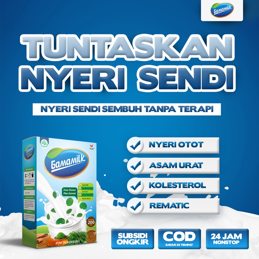 

Gamamilk Susu Etawa Plus Gamat Rekomendasi Ilmiah Atasi Nyeri Sendi & Tulang 100% Original