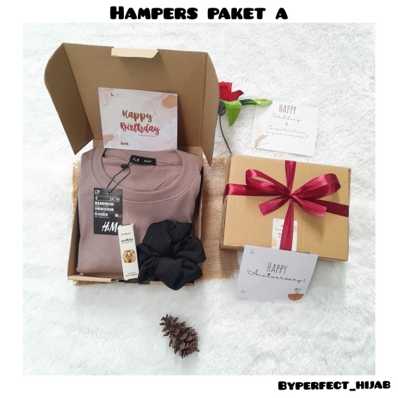 Hampers Baju Rib Cewek//Gift Box Kado Ulang Tahun,Graduation,Wedding By Perfect_Hijab