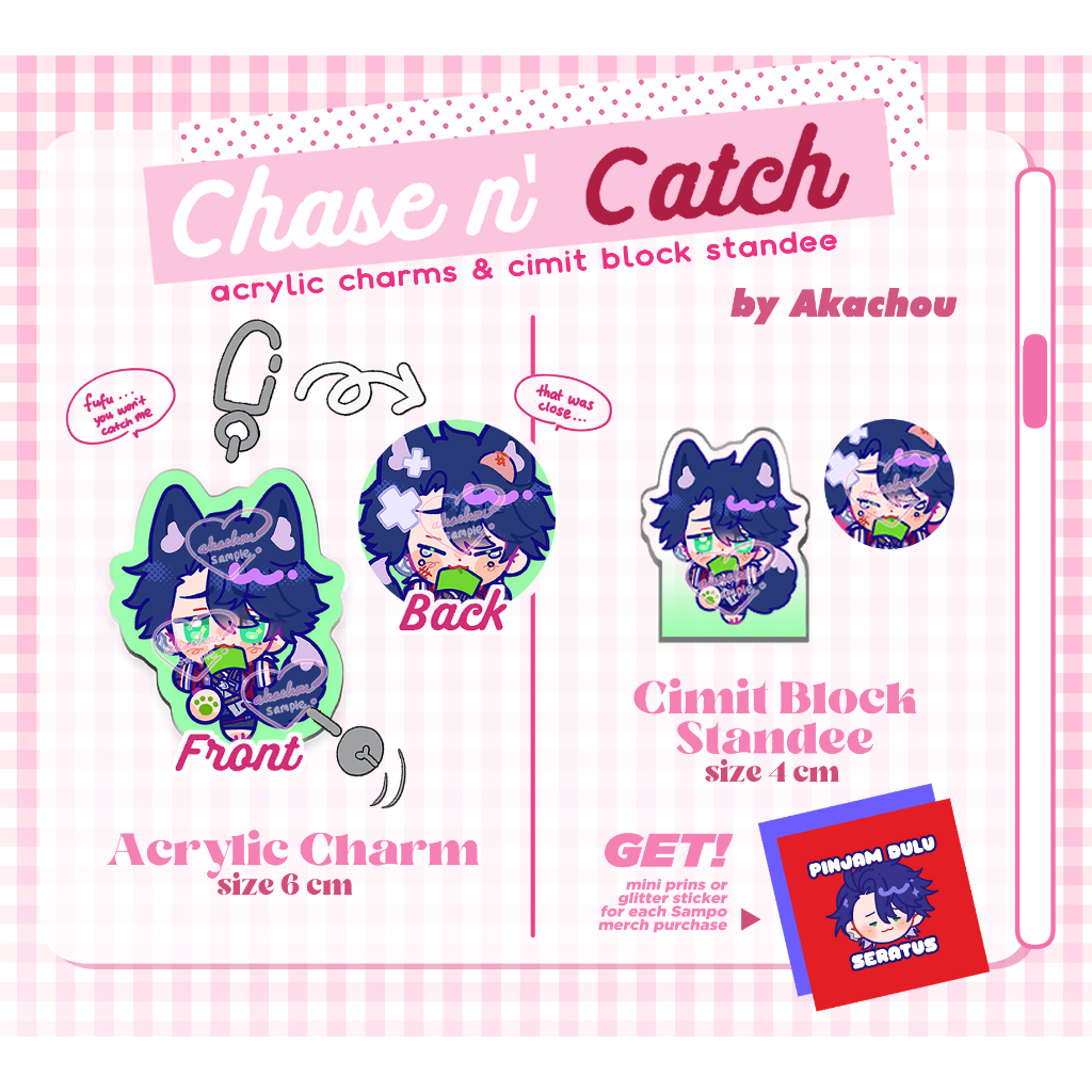 HSR/ Honkai Star Rail - Chase n Catch Sampo Koski : Acrylic Charm/ Cimit Block Standee