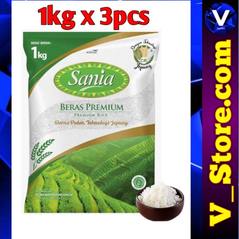 

Beras SANIA Premium 3Kg Triple Pack (1Kg x 3pcs).