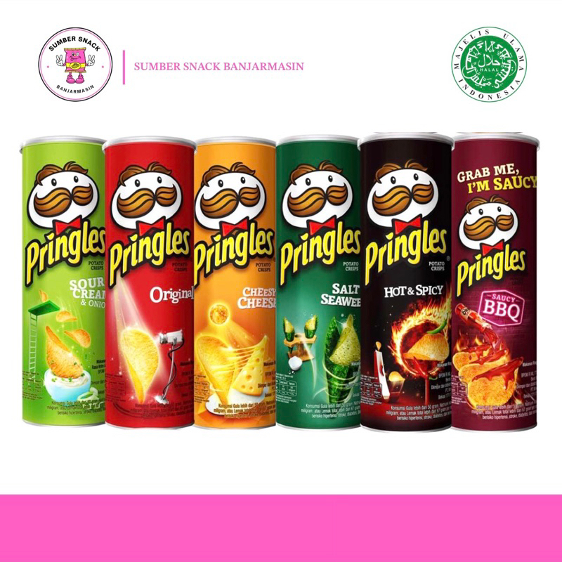 

Pringles Keripik Kentang (6 Varian Rasa) (107g)