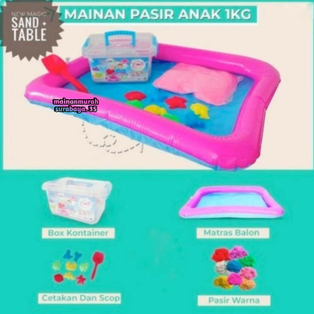 Paket Mainan Edukasi Kreatifitas Anak Paket Pasir Dan Cetakan Mainan Sekop Lengkap | Mainan 1 Set Pa