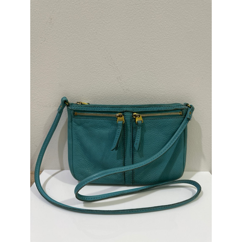[PRELOVED] Tas Selempang Fossil 100% ORI warna biru