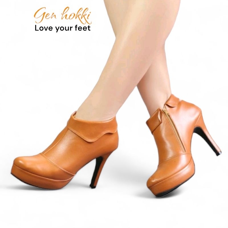 Boots heels wanita 10 cm model krah sexy girl/HSBR02
