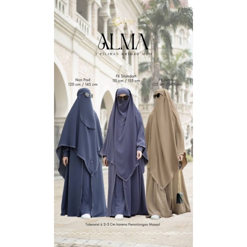 Alma series by Zakia official / Couple ibu dan anak syar'i / Couple muslimah / gamis set cadar
