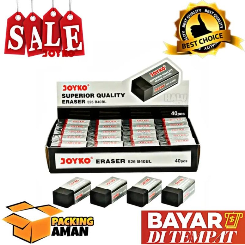 

(BISA COD) PROMO 2 Pcs Joyko Eraser / Penghapus 526-B40BL / Karet Penghapus