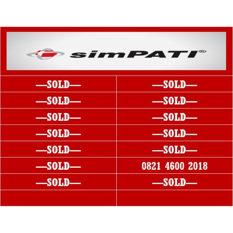 nomor cantik simpati telkomsel 4G O821 4600 2018
