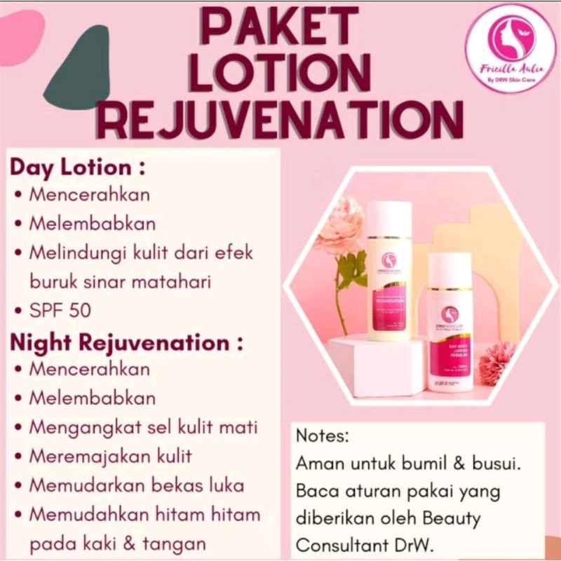 Sepaket Day & Night Lotion Drw skincare / night lotion rejuvenation / lotion drw skincare