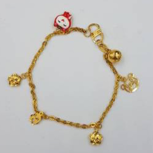 Gelang anak emas asli Kadar 16K / 700 model fancy mainan boneka
