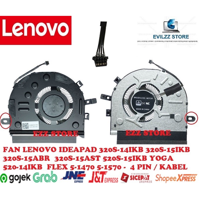 FAN LENOVO IDEAPAD 320S-14IKB 320S-15IKB 320S-15ABR  320S-15AST 520S-15IKB FLEX FLEX 5-1470 FLEX 5-1