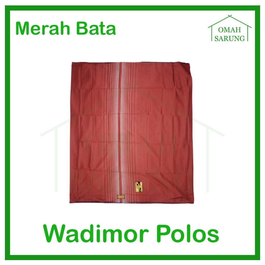 Sarung Tenun Wadimor Polos Tumpal Warna Merah Bata / Polos FC Tumpal Original Premium OMAH SARUNG