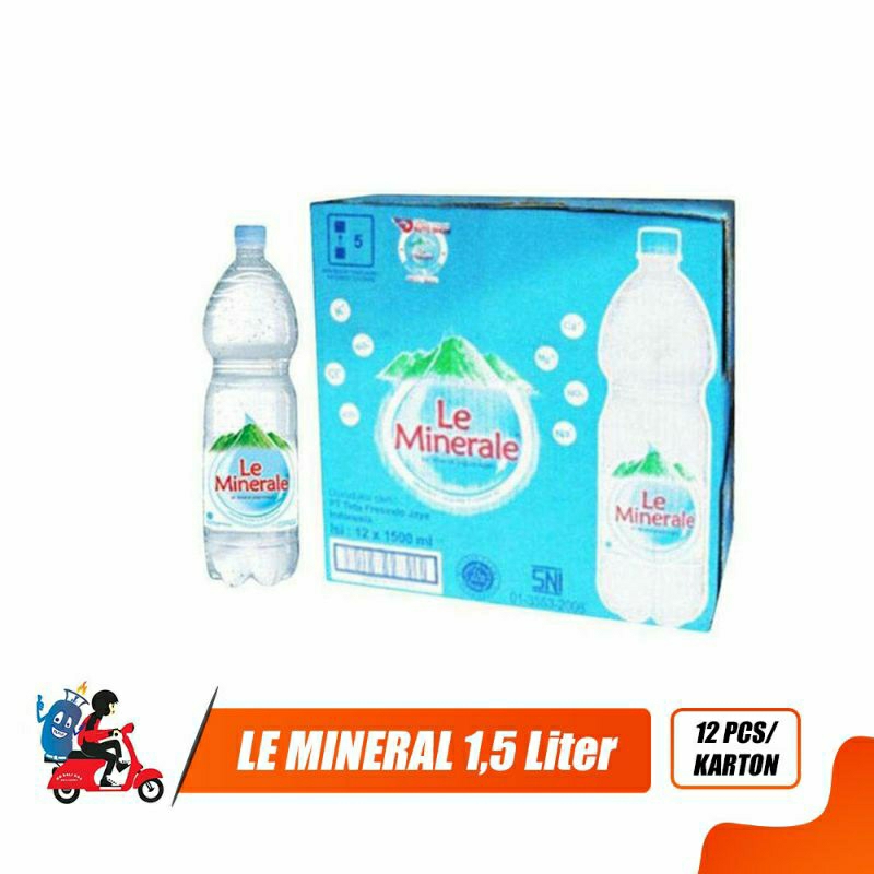 

LE MINERALE 1500ML / AIR MINERAL LEMINERALE / ISI 12 PCS PER KARTON