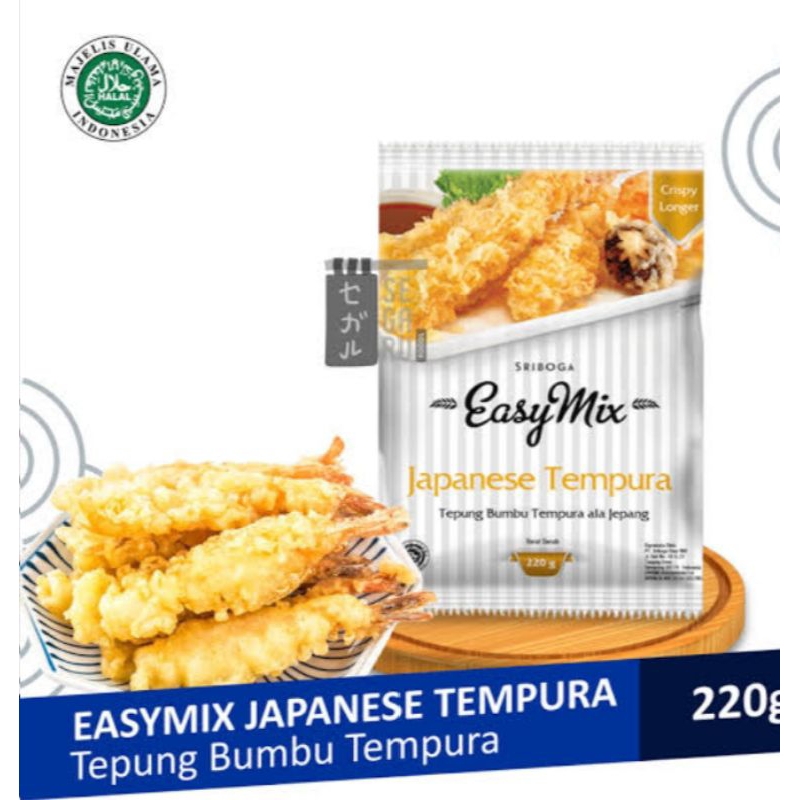 

Tepung Sriboga easy mix Japanese tempura 220 gram