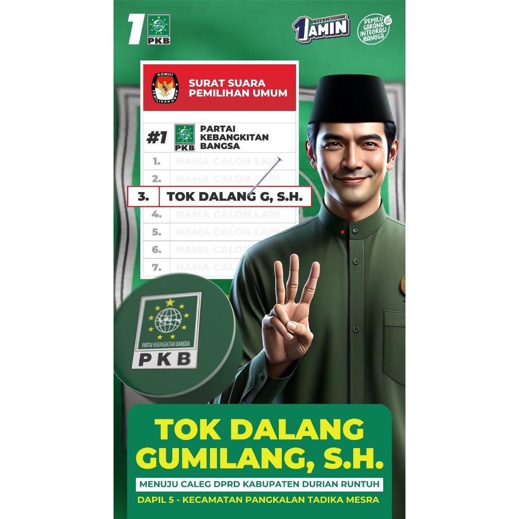 Video Animasi Coblos Caleg Partai PKB