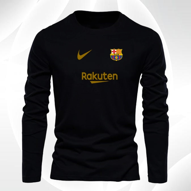Terkeren  Kaos Panjang Distro Barca Rakuten Text Gold Terbaru  Baju Distro Pria & Wanita Premium Qua