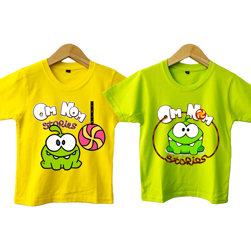 Baju Kaos Anak Om nom "Cut the rope"