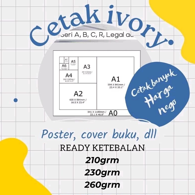 

print/cetak/kertas ivory/artcarton
