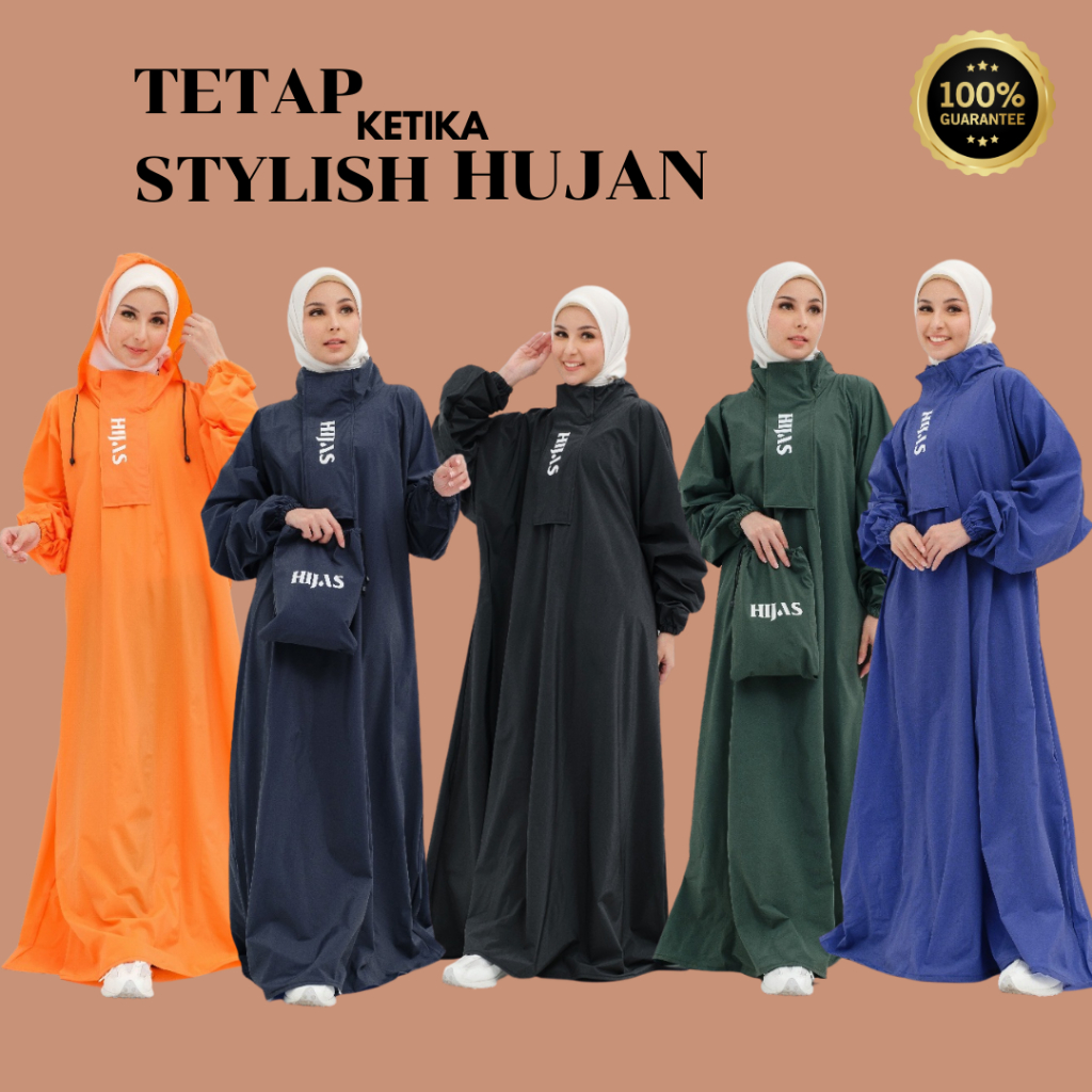 Jas hujan gamis wanita // jas hujan peempuan / jas hujan anti rembes / jas hujan simpel / jas hujan 