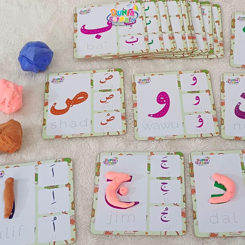 FREE SPIDOL Kartu Wipe and Clean Hijaiyah / Flash Card Wipe Clean / Belajar Huruf Arab Flashcard PAU