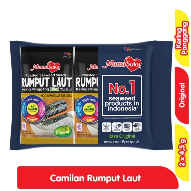 

MamaSuka - Rumput Laut Panggang Isi 2 @4,5g