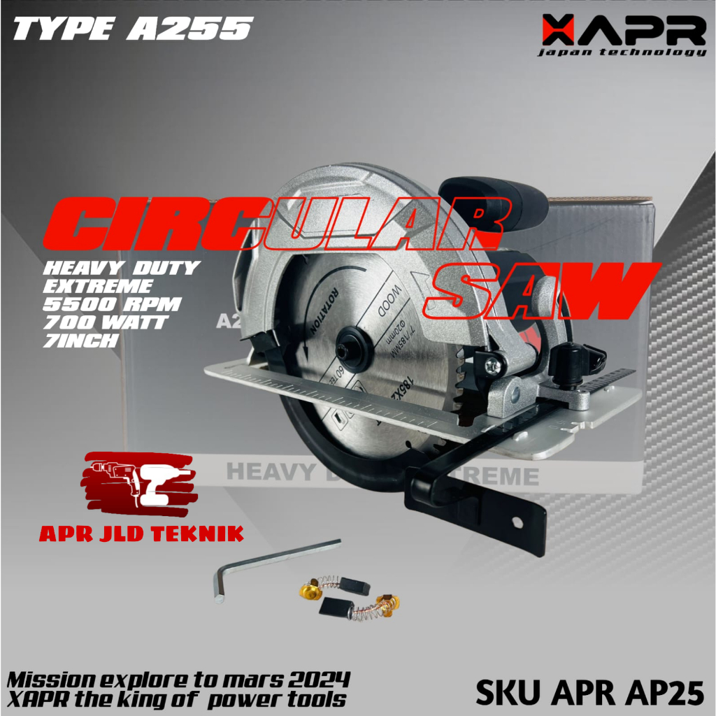 Mesin gergaji kayu APR JAPAN circular saw type A255 sirkel heavy duty extreme