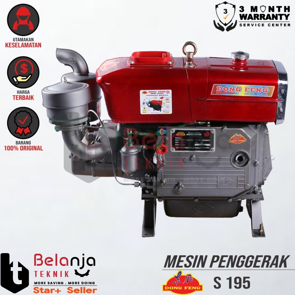 Mesin Diesel Penggerak Serbaguna Jiang Fa S 195 Penggerak Solar Jiangfa S195 12HP