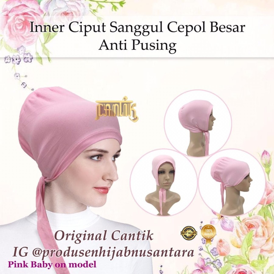 Inner Ciput Turki Sanggul Cepol Besar Anti Pusing