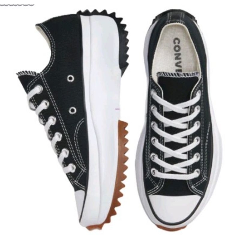 SEPATU CONVERS BLACK AND WHITE RUN STAR HIKE LUGGED