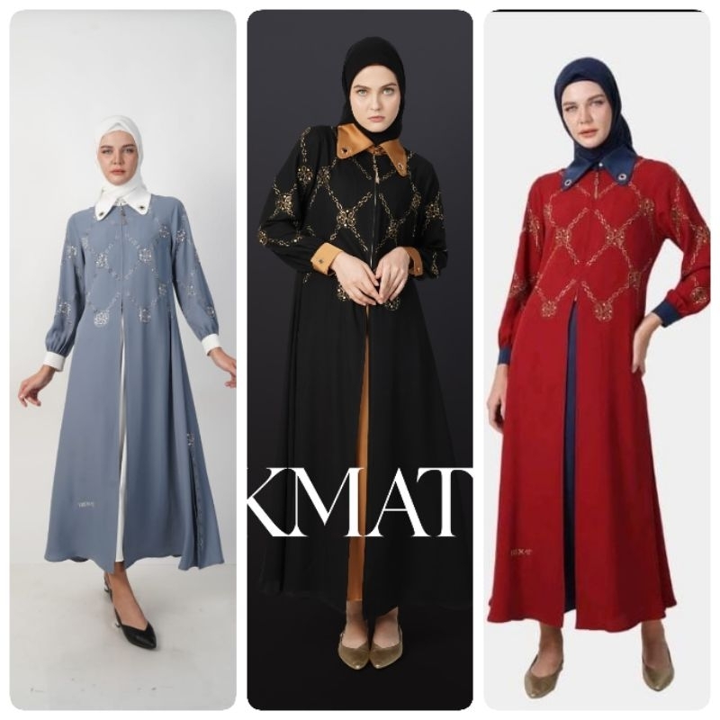 Abaya Hikmat A3833 Original Gamis Terbaru Elegan Mewah Baju Muslimah Wanita Set Hijab By Abayahikmat