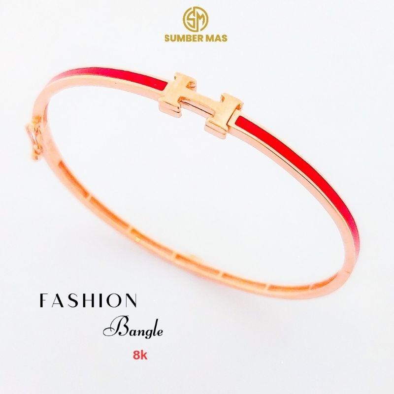 GELANG KOLONG H MERAH EMAS FASHION 8K - SUMBER MAS