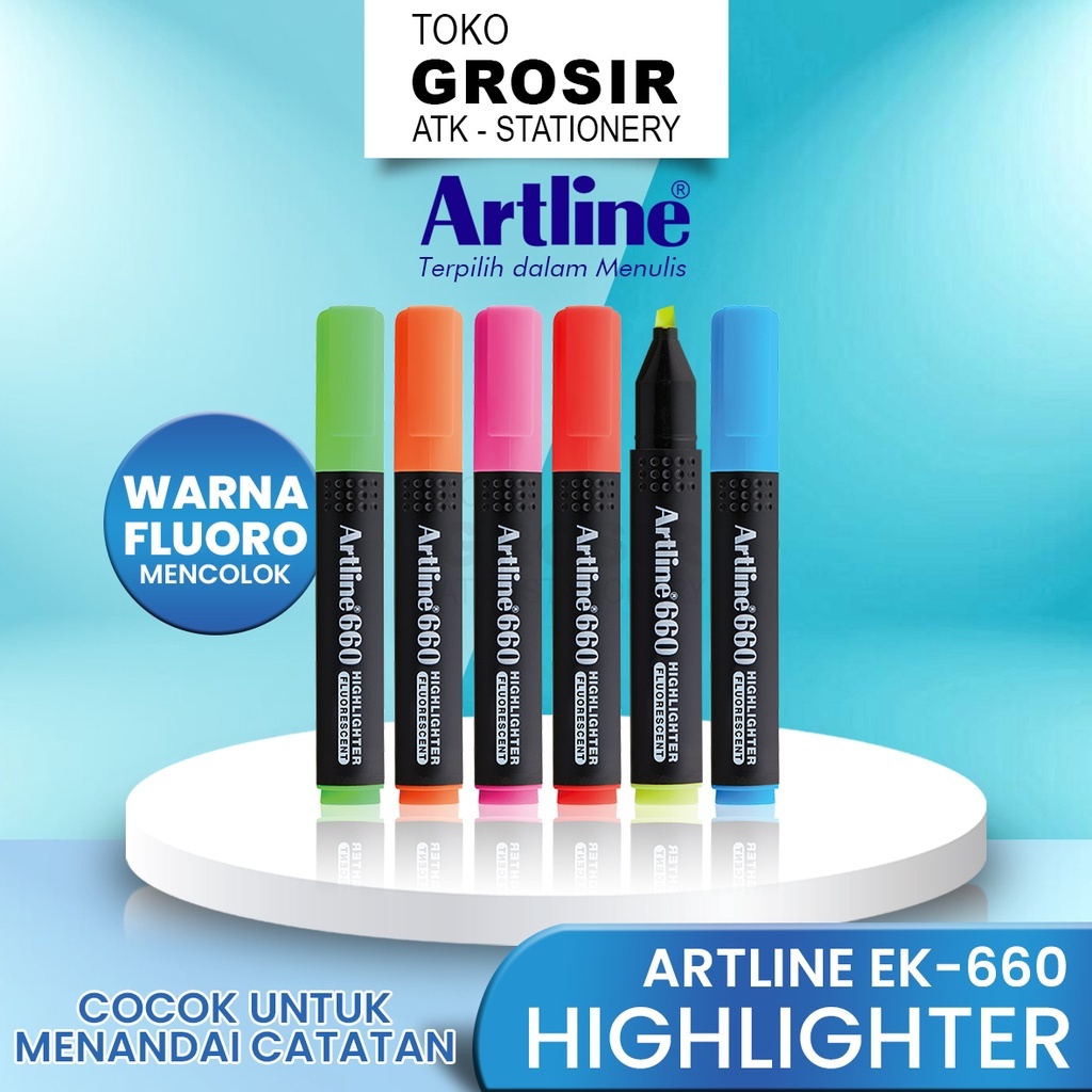 

GROSIR Spidol Highlighter Artline Marker EK-660