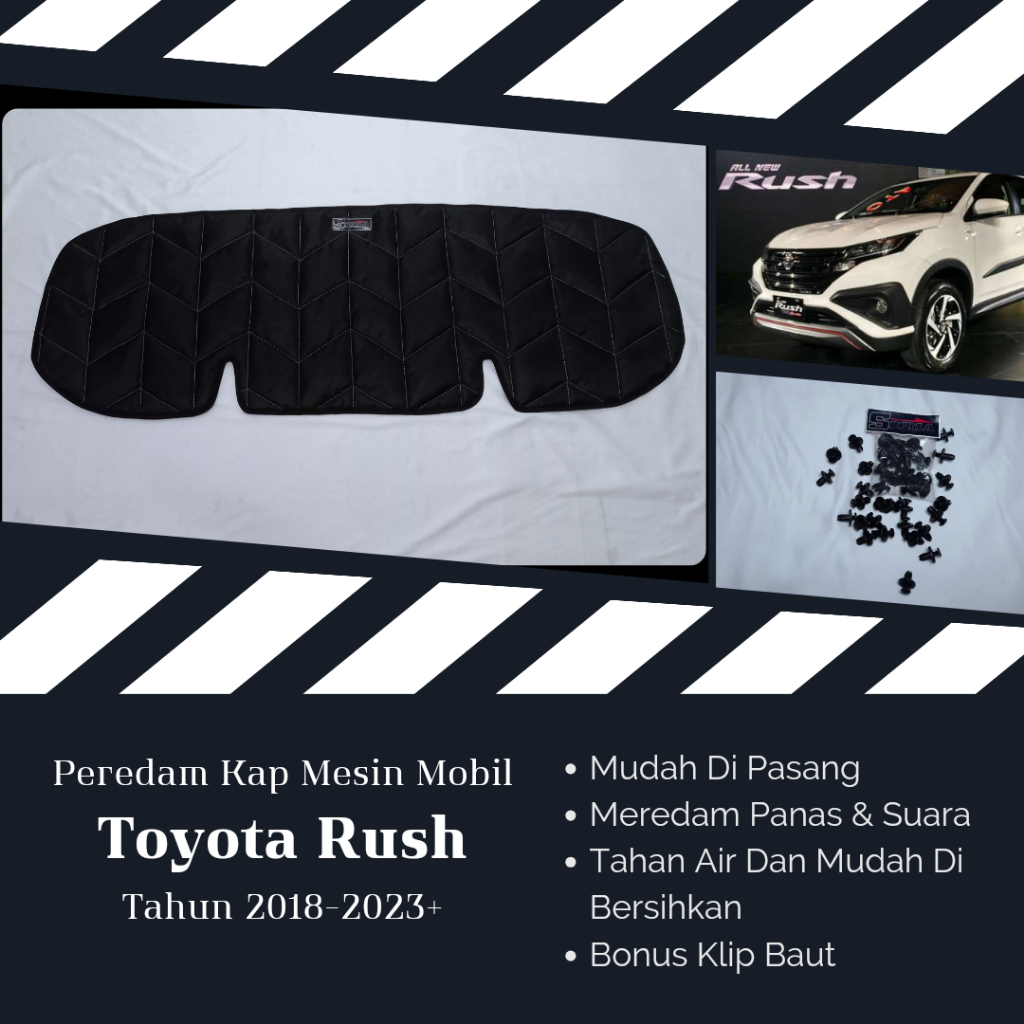 Peredam Kap Mesin Mobil New Toyota Rush Tahun 2018 2019 2020 2021 2022 2023+