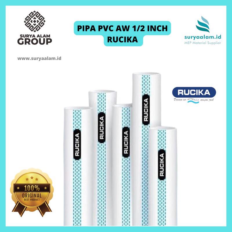 PIPA PVC AW 1/2" RUCIKA | STANDART | 4 METER