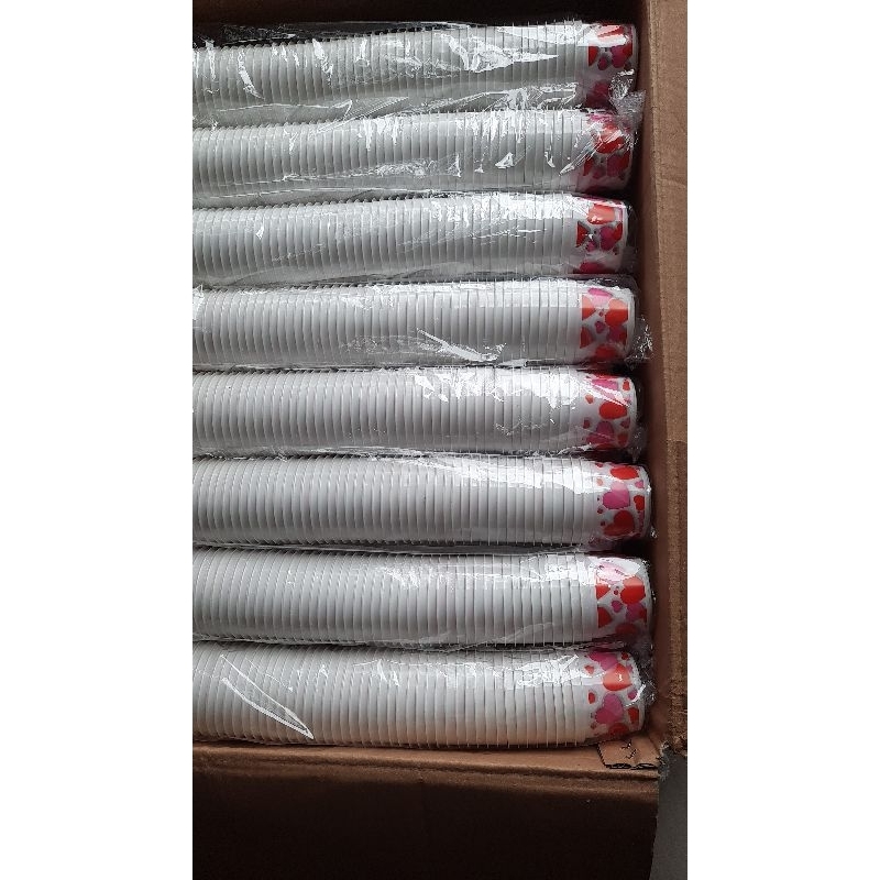 cup printing 100ml motif random lengkap tutup sendok