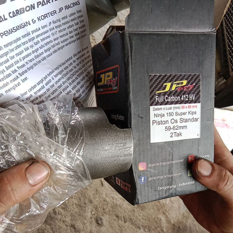 JP racingg carbon liner boring ninja 150 kips