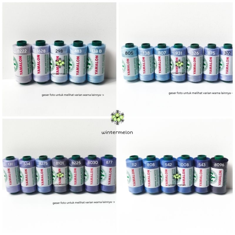 1 Buah Benang Jahit Merek Yamalon Warna Biru Ungu / Benang Jahit Yamalon / Benang Jahit Biru / Benan