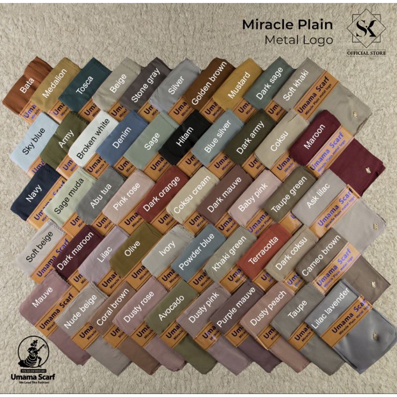 Voal Azara pouch,Umama,azara voal plat Miracle plain metal logo um 110x110 BY UMAMA SCARF, Hijab uma