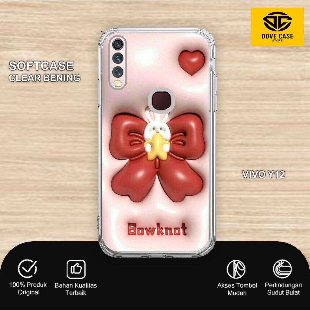 Clear Case Motif All Type For VIVO Y12   - Silikon hp Bening VIVO - Softcase Bahan Lentur- Casing Hp