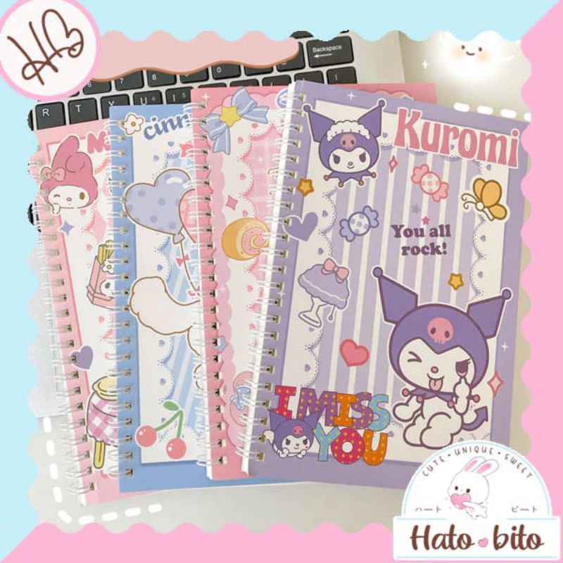 

Buku tulis notebook spiral sanrio ukuran A5