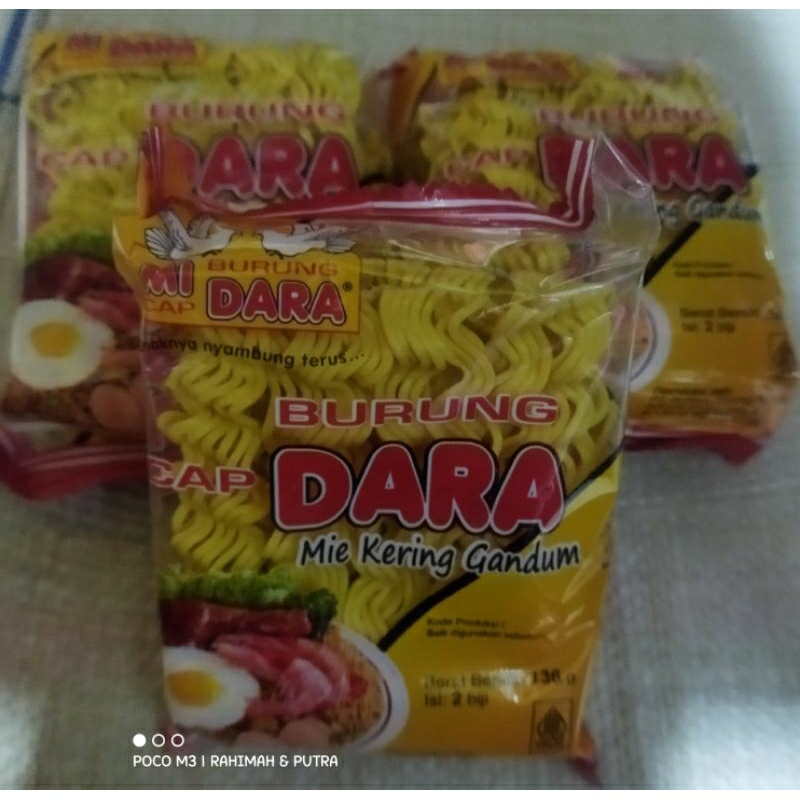 

Mie Burung Dara Isi 2 136g